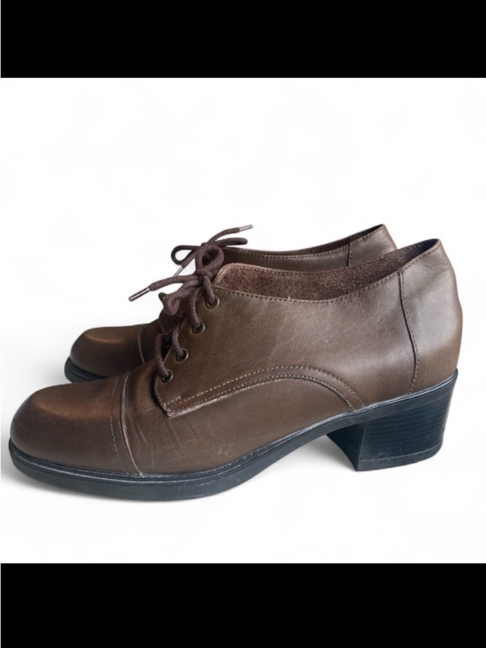 Naot Chocolate Brown Leather Oxford Shoes, Classic, Retro, Preppy, Academia